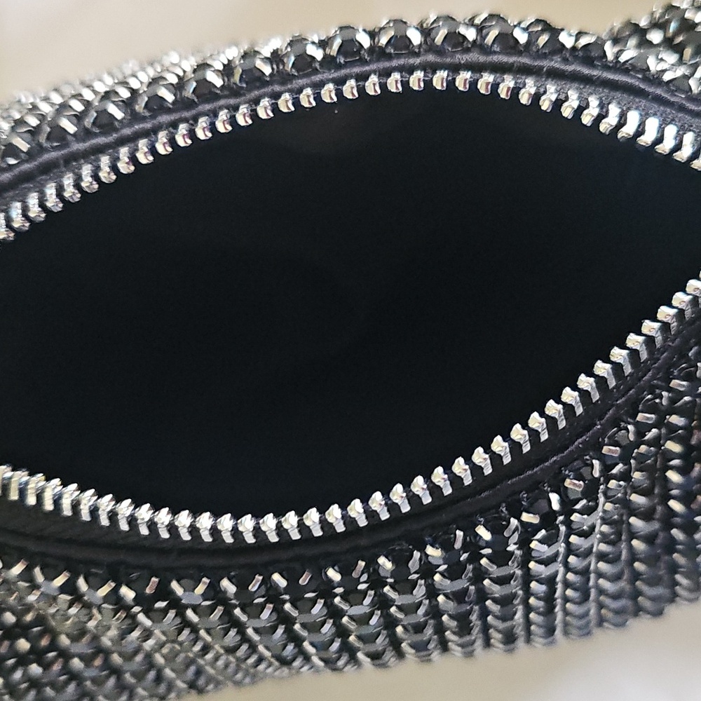 Black Beaded Bag Elegant Women's - Picture 7 of 7